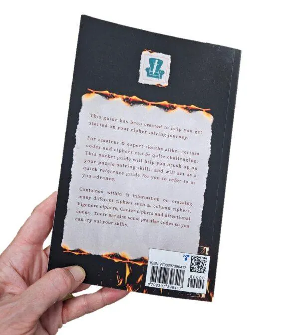 Back cover of the Cosykiller Pocket Guide to Cipher Solving